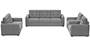 Apollo Sofa Set (Fabric Sofa Material, Regular Sofa Size, Soft Cushion Type, Regular Sofa Type, Master Sofa Component, Vapour Grey, Tufted Back Type, Regular Back Height) by Urban Ladder - - 212723
