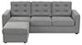 Apollo Sofa Set (Fabric Sofa Material, Regular Sofa Size, Soft Cushion Type, Regular Sofa Type, Master Sofa Component, Vapour Grey, Tufted Back Type, Regular Back Height) by Urban Ladder - - 212724