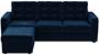 Apollo Sofa Set (Fabric Sofa Material, Regular Sofa Size, Soft Cushion Type, Regular Sofa Type, Master Sofa Component, Sea Port Blue Velvet, Tufted Back Type, Regular Back Height) by Urban Ladder