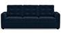 Apollo Sofa Set (Fabric Sofa Material, Regular Sofa Size, Soft Cushion Type, Regular Sofa Type, Individual 3 Seater Sofa Component, Sea Port Blue Velvet, Tufted Back Type, Regular Back Height) by Urban Ladder