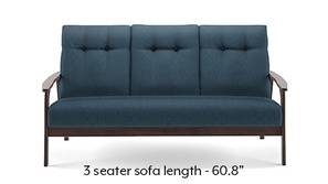 Amos Wooden Sofa (Blue)