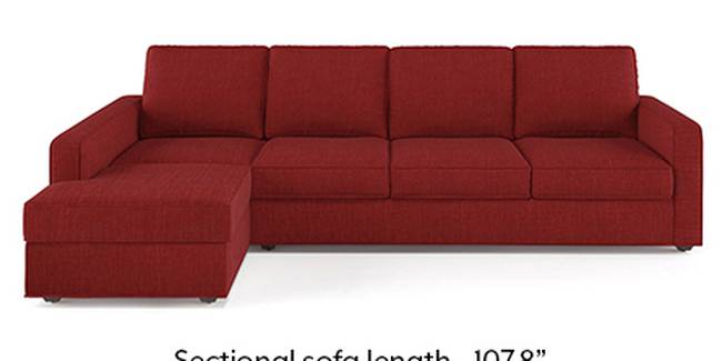 Apollo Sofa Set (Fabric Sofa Material, Regular Sofa Size, Soft Cushion Type, Sectional Sofa Type, Sectional Master Sofa Component, Salsa Red, Regular Back Type, Regular Back Height)