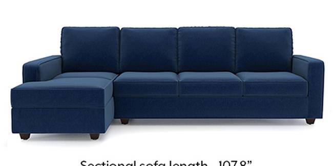 Apollo Sofa Set (Fabric Sofa Material, Regular Sofa Size, Soft Cushion Type, Sectional Sofa Type, Sectional Master Sofa Component, Lapis Blue, Regular Back Type, Regular Back Height)