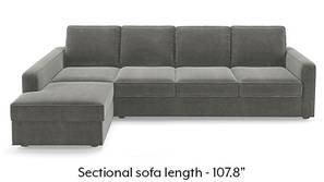 Apollo Sectional Sofa (Ash Grey Velvet)