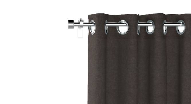 Ethos Window Curtains - Set Of 2 (Charcoal Grey, 52"x60" Curtain Size) by Urban Ladder