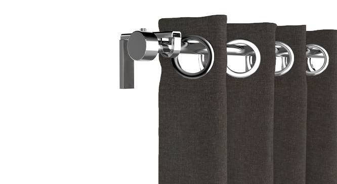 Ethos Window Curtains - Set Of 2 (Charcoal Grey, 52"x60" Curtain Size) by Urban Ladder