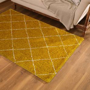 New Arrivals Decor Design Bloomfield Mustard Geometric Polyester 5 X 8 Feet Carpet