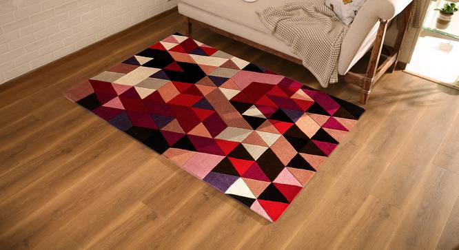 Cameroon Carpet (152 x 244 cm  (60" x 96") Carpet Size, Salmon) by Urban Ladder - Design 1 Full View - 216237