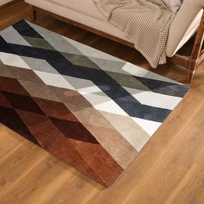 New Arrivals Decor Design Carlton Brown Geometric Wool 91 X 152 Cm  (36" X 60") Carpet