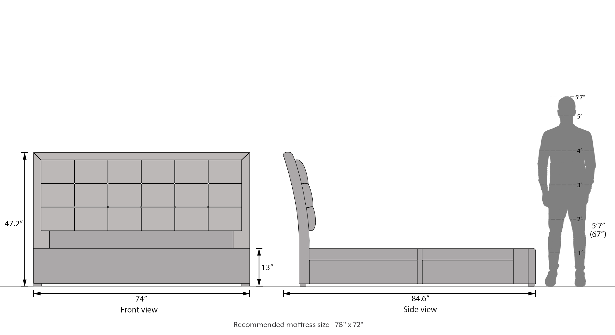 Thorpe Upholstered Storage Bed Urban Ladder