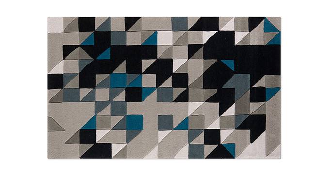 Mandel Hand Tufted Carpet (152 x 236 cm  (60 x 93") Carpet Size, Navy & Black) by Urban Ladder - - 21850