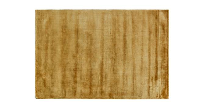 Rubaan Viscose Rug (152 x 244 cm  (60" x 96") Carpet Size, Old Gold) by Urban Ladder - Front View Design 1 - 218738