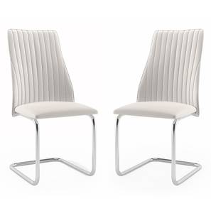Dining Chairs Benches In Hoskote Design Ingrid Dining Chairs - Set Of 2 (White, Leatherette Material)