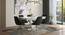 Caribu 6 to 8 Extendable - Doris (Fabric) 6 Seater Dining Table Set (Dark Grey) by Urban Ladder - Design 1 Full View - 218943