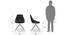 Caribu 6 to 8 Extendable - Doris (Fabric) 6 Seater Dining Table Set (Dark Grey) by Urban Ladder - Design 2 Dimension - 218954