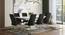 Caribu 6 to 8 Extendable - Ingrid (Fabric) 8 Seater Dining Table Set (Dark Grey) by Urban Ladder - Design 1 Full View - 219034