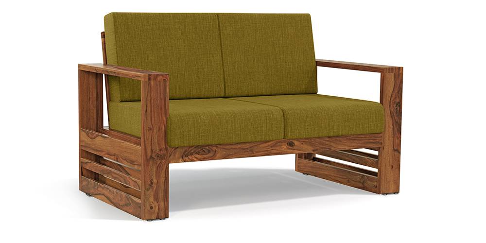 Parsons Wooden Sofa Teak Finish (Safari Brown) Urban Ladder