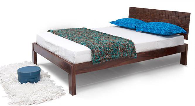 Valencia Bed (Solid Wood) (Teak Finish, Queen Bed Size) by Urban Ladder - Design 1 Half View - 219544