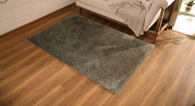 Sherwood Super Soft Shaggy Rug (Grey, 152 x 244 cm  (60" x 96") Carpet Size) by Urban Ladder - Design 1 Full View - 219623