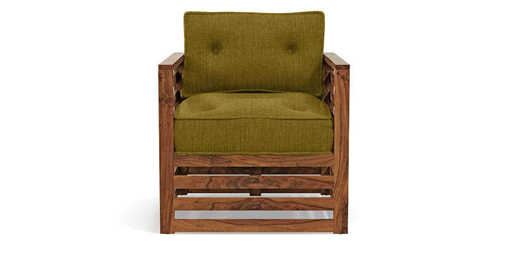 Raymond Wooden Sofa - Teak Finish Lava - Urban Ladder 