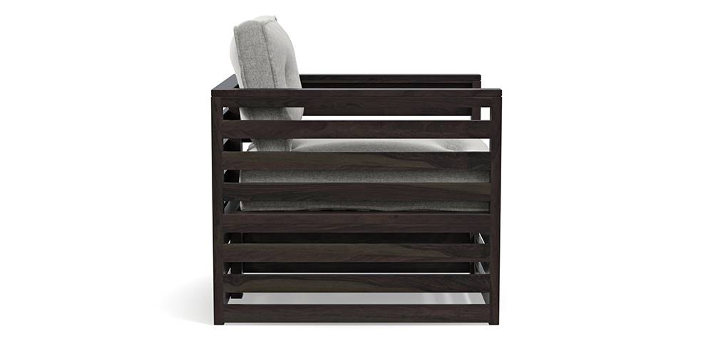 Raymond Wooden Sofa - American Walnut Finish Vapour Grey 