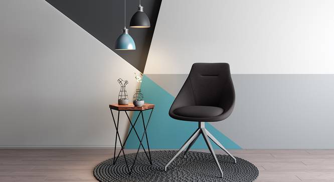 Doris Swivel Accent Chair (Dark Grey, Fabric Material) by Urban Ladder - Full View Design 1 - 220401