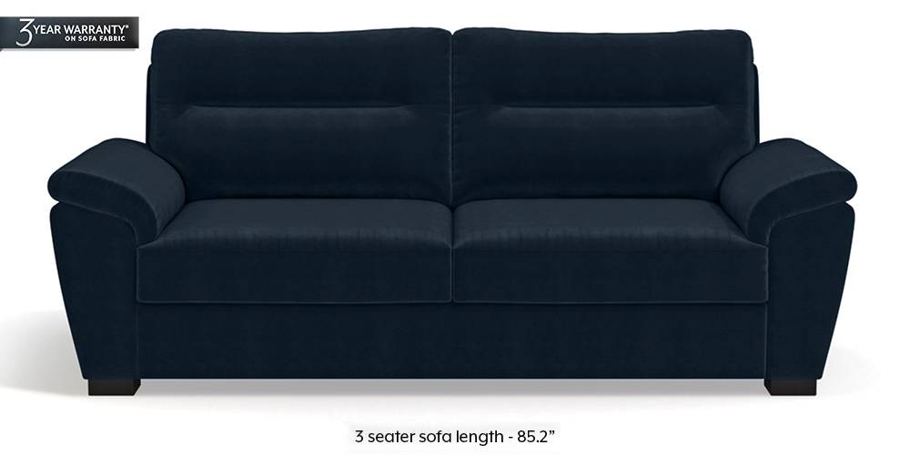 Adelaide Sofa (Sea Port Blue Velvet) (1-seater Custom Set - Sofas, None Standard Set - Sofas, Fabric Sofa Material, Regular Sofa Size, Regular Sofa Type, Sea Port Blue Velvet) by Urban Ladder