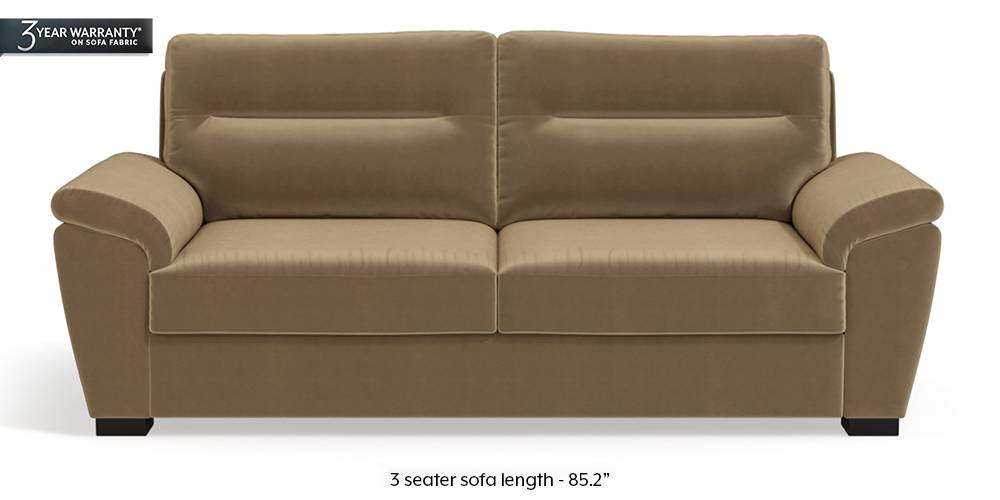 Adelaide Sofa (Fawn Velvet) (1-seater Custom Set - Sofas, None Standard Set - Sofas, Fabric Sofa Material, Regular Sofa Size, Regular Sofa Type, Fawn Velvet) by Urban Ladder - - 220961