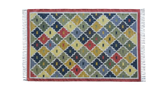 Kayseri Dhurrie (122 x 183 cm  (48" x 72") Carpet Size, Multi Colour) by Urban Ladder - Design 1 Top View - 220987