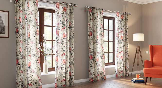 Barbara Door Curtains (Set of 2) (Multi Colour, 54" x 108" Curtain Size) by Urban Ladder
