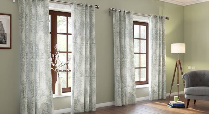 Trent Jacquard Door Curtains (Set of 2) (Multi Colour, 54" x 108" Curtain Size) by Urban Ladder