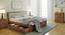 Florence Storage Bed (Solid Wood) (Teak Finish, King Bed Size, Monochrome Paisley, Drawer Storage Type) by Urban Ladder - Design 1 Full View - 222567
