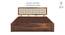 Florence Storage Bed (Solid Wood) (Teak Finish, King Bed Size, Monochrome Paisley, Drawer Storage Type) by Urban Ladder - Front View Design 1 - 222568