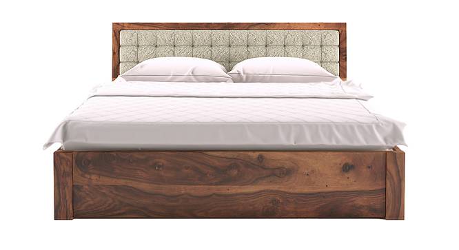 Florence Storage Bed (Solid Wood) (Teak Finish, King Bed Size, Monochrome Paisley, Drawer Storage Type) by Urban Ladder - Design 1 Half View - 222571