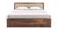 Florence Storage Bed (Solid Wood) (Teak Finish, King Bed Size, Monochrome Paisley, Drawer Storage Type) by Urban Ladder - Design 1 Half View - 222571