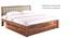Florence Storage Bed (Solid Wood) (Teak Finish, King Bed Size, Monochrome Paisley, Drawer Storage Type) by Urban Ladder - Design 1 Semi Side View - 222574