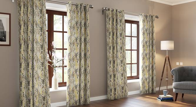 Nusa Jacquard Door Curtains (Set of 2) (Multi Colour, 54" x 108" Curtain Size) by Urban Ladder