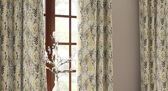 Nusa Jacquard Door Curtains (Set of 2) (Multi Colour, 54" x 108" Curtain Size) by Urban Ladder