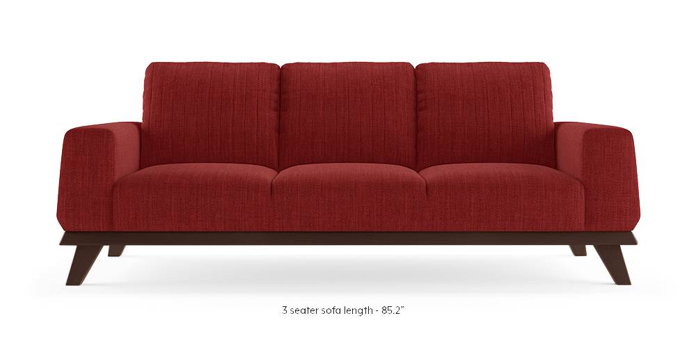 Granada Sofa (Salsa Red) (2-seater Custom Set - Sofas, None Standard Set - Sofas, Fabric Sofa Material, Regular Sofa Size, Regular Sofa Type, Salsa Red) by Urban Ladder - - 223316