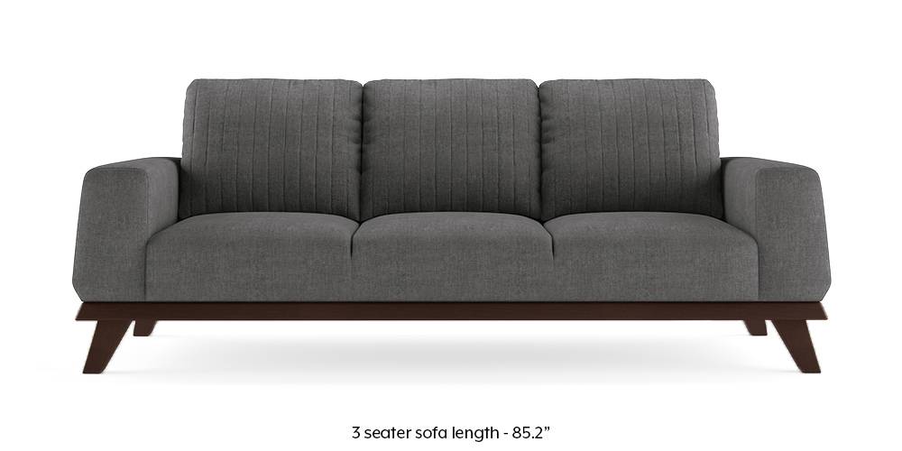 Granada Sofa (Smoke Grey) (3-seater Custom Set - Sofas, None Standard Set - Sofas, Smoke, Fabric Sofa Material, Regular Sofa Size, Regular Sofa Type) by Urban Ladder - - 223367