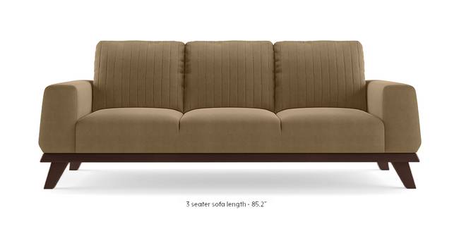 Granada Sofa (Fawn Velvet) (3-seater Custom Set - Sofas, None Standard Set - Sofas, Fabric Sofa Material, Regular Sofa Size, Regular Sofa Type, Fawn Velvet)