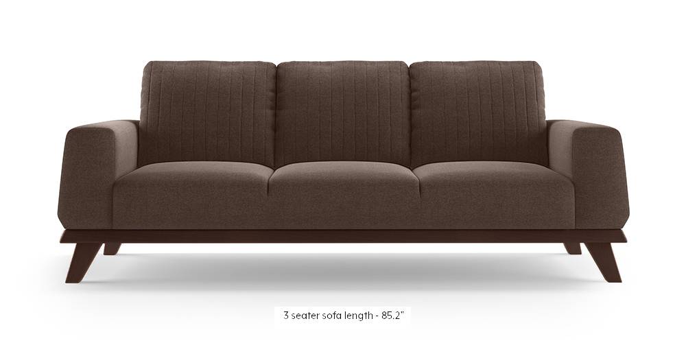 Granada Sofa (Daschund Brown) (1-seater Custom Set - Sofas, None Standard Set - Sofas, Fabric Sofa Material, Regular Sofa Size, Regular Sofa Type, Daschund Brown) by Urban Ladder