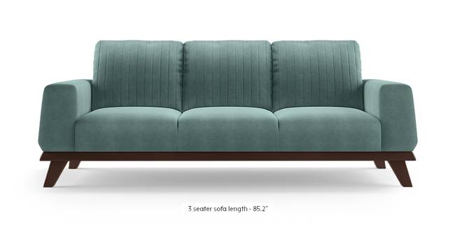 Granada Sofa (Dusty Turquoise Velvet) (1-seater Custom Set - Sofas, None Standard Set - Sofas, Fabric Sofa Material, Regular Sofa Size, Regular Sofa Type, Dusty Turquoise Velvet)