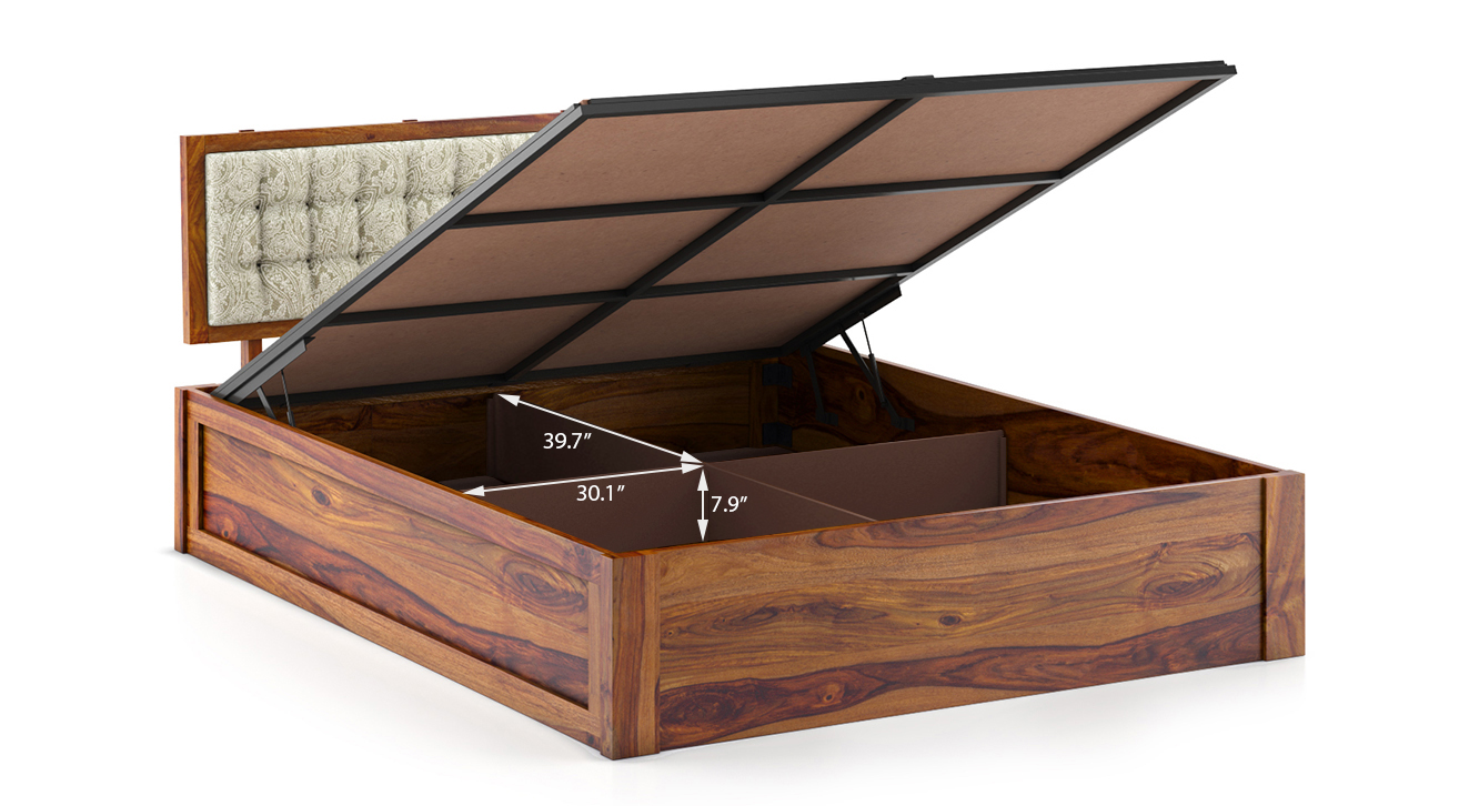 Florence Hydraulic Storage Bed (Solid Wood) Urban Ladder