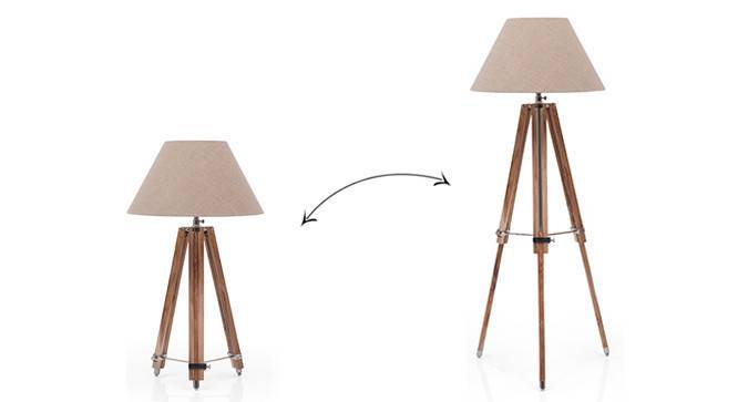 Kepler Tripod Floor Lamp (Natural Base Finish, Natural Shade Color, Conical Shade Shape) by Urban Ladder - - 22846