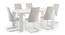 Kariba - Ingrid 6 Seater High Gloss Dining Table Set (White, White High Gloss Finish) by Urban Ladder - Front View Design 1 - 230117