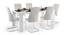 Kariba - Ingrid 6 Seater High Gloss Dining Table Set (White, White High Gloss Finish) by Urban Ladder - Cross View Design 1 - 230118