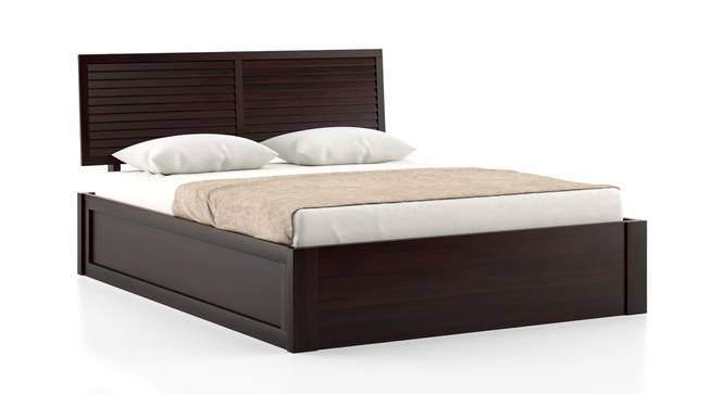 Terence Storage Bed (Solid Wood) (Mahogany Finish, King Bed Size, Box Storage Type) by Urban Ladder - Front View Design 1 - 230349