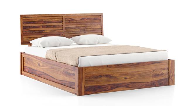 Terence Storage Bed (Solid Wood) (Teak Finish, King Bed Size, Box Storage Type) by Urban Ladder - Front View Design 1 - 230364