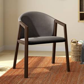 Accent Chairs Design Dorothy Plain Fabric Accent Chair in Grey Colour